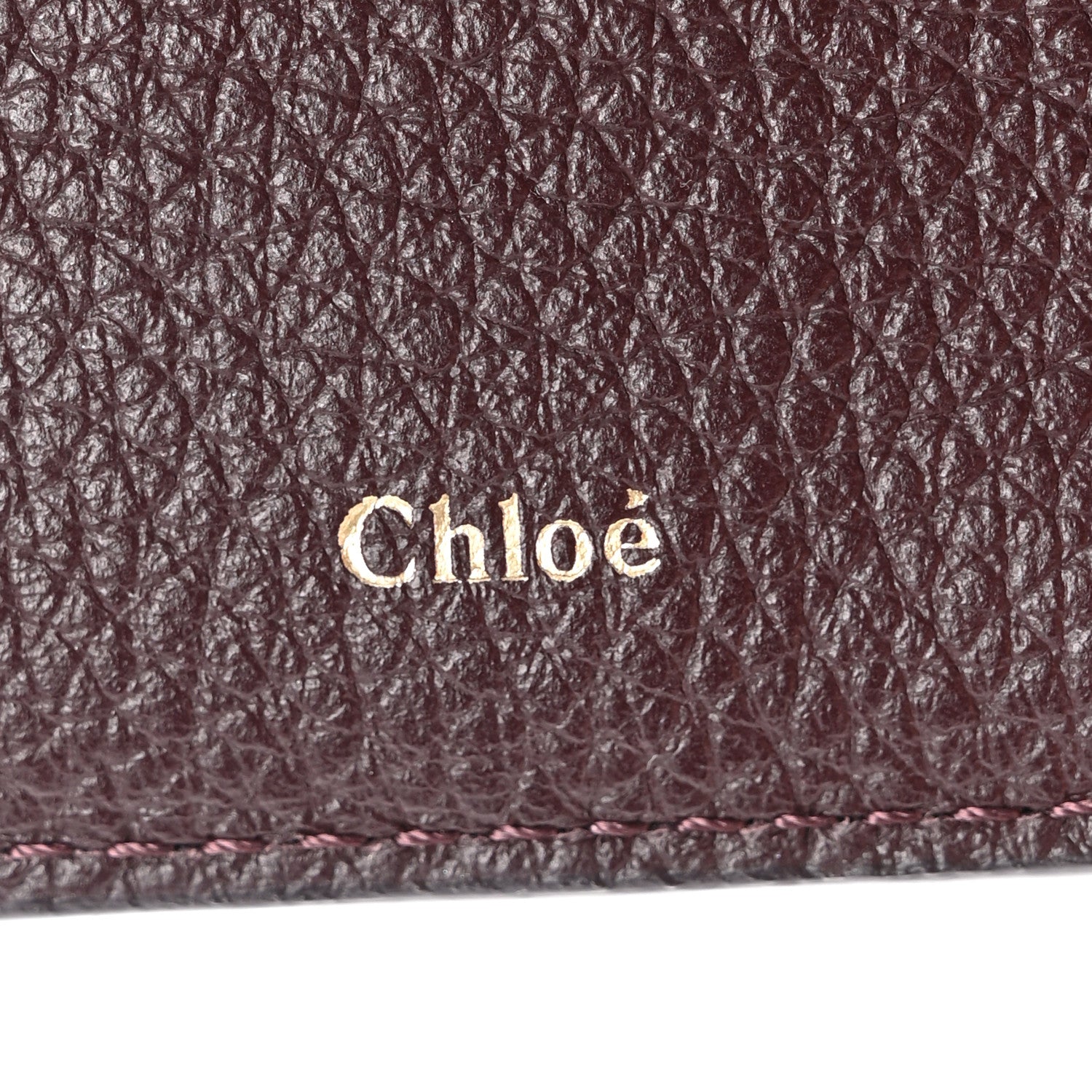 Chloe Grained Calfskin Marcie Medium Compact Wallet Oxblood 6 of 8