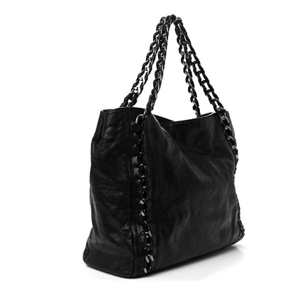 Chanel Glazed Calfskin Modern Chain Tote Black 3 of 14