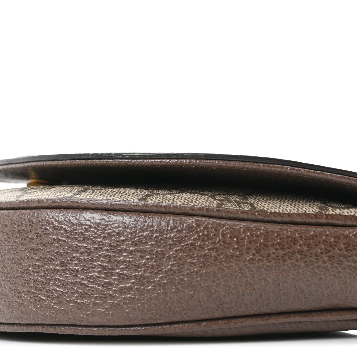 Gucci GG Supreme Monogram Textured Dollar Calfskin Web Mini Ophidia Flap Shoulder Bag Beige Ebony New Acero 9 of 10