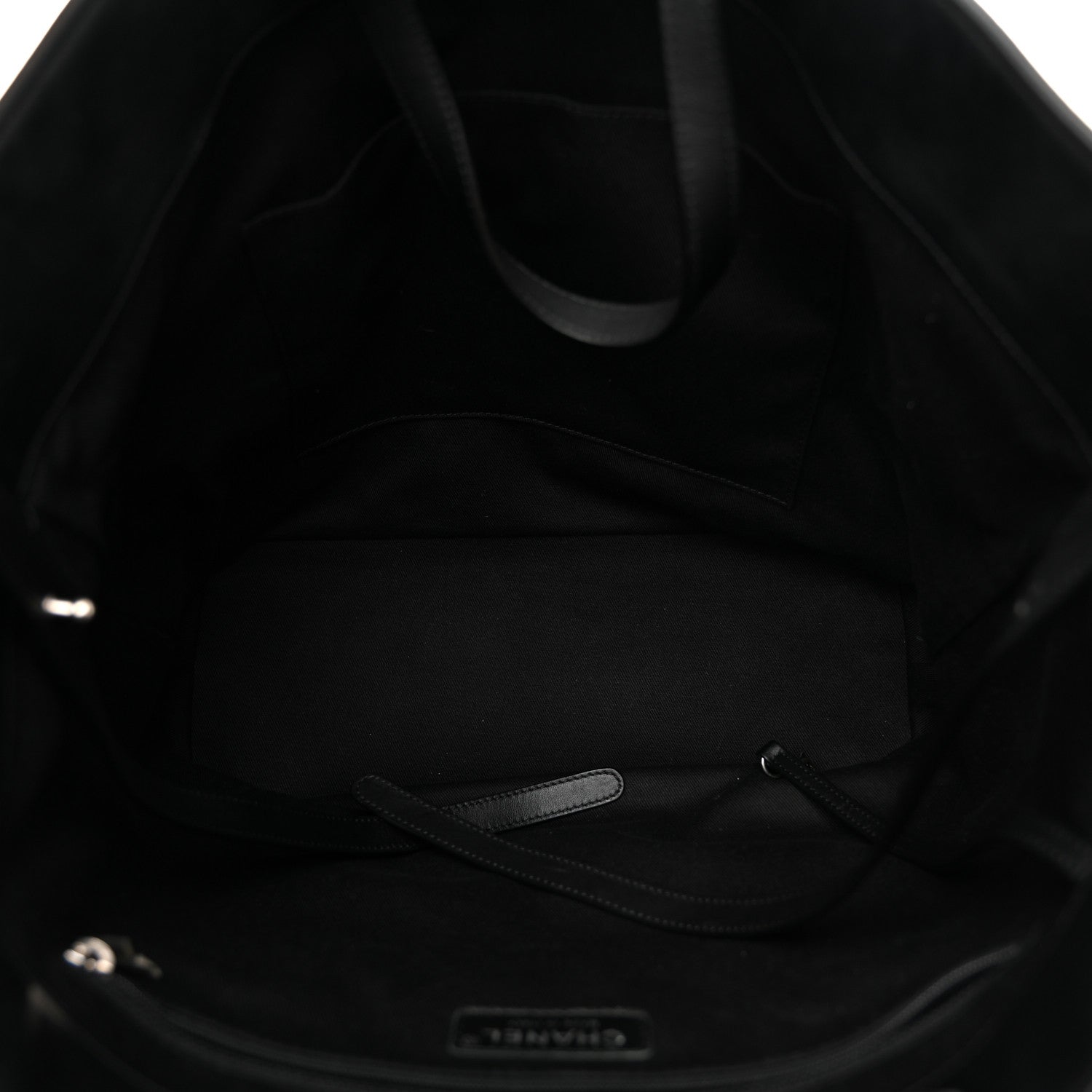 Chanel Calfskin Large Coco Eyelets Shopping Tote Black 5 of 10