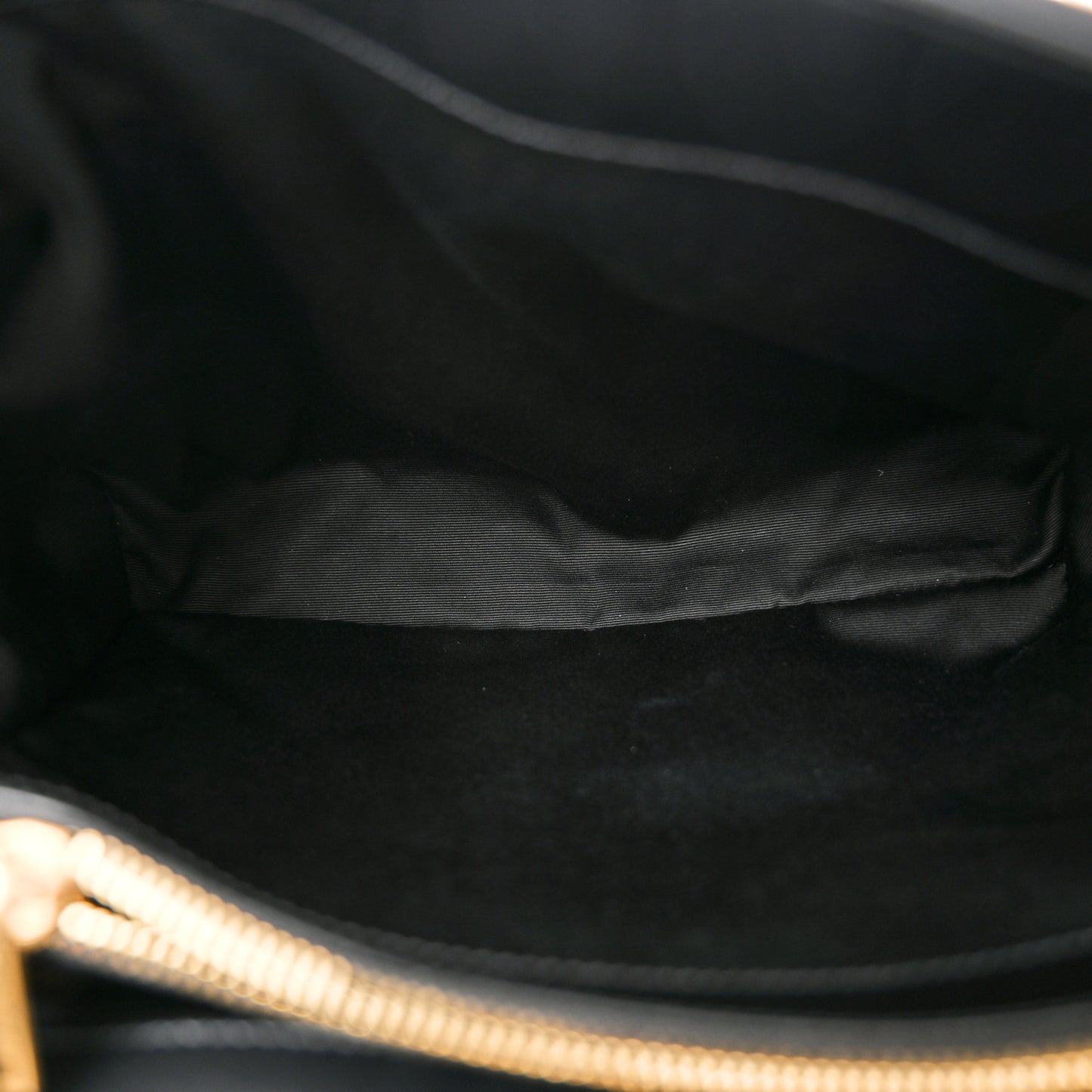 Calfskin Y Quilted Monogram Medium Loulou Chain Satchel Black
