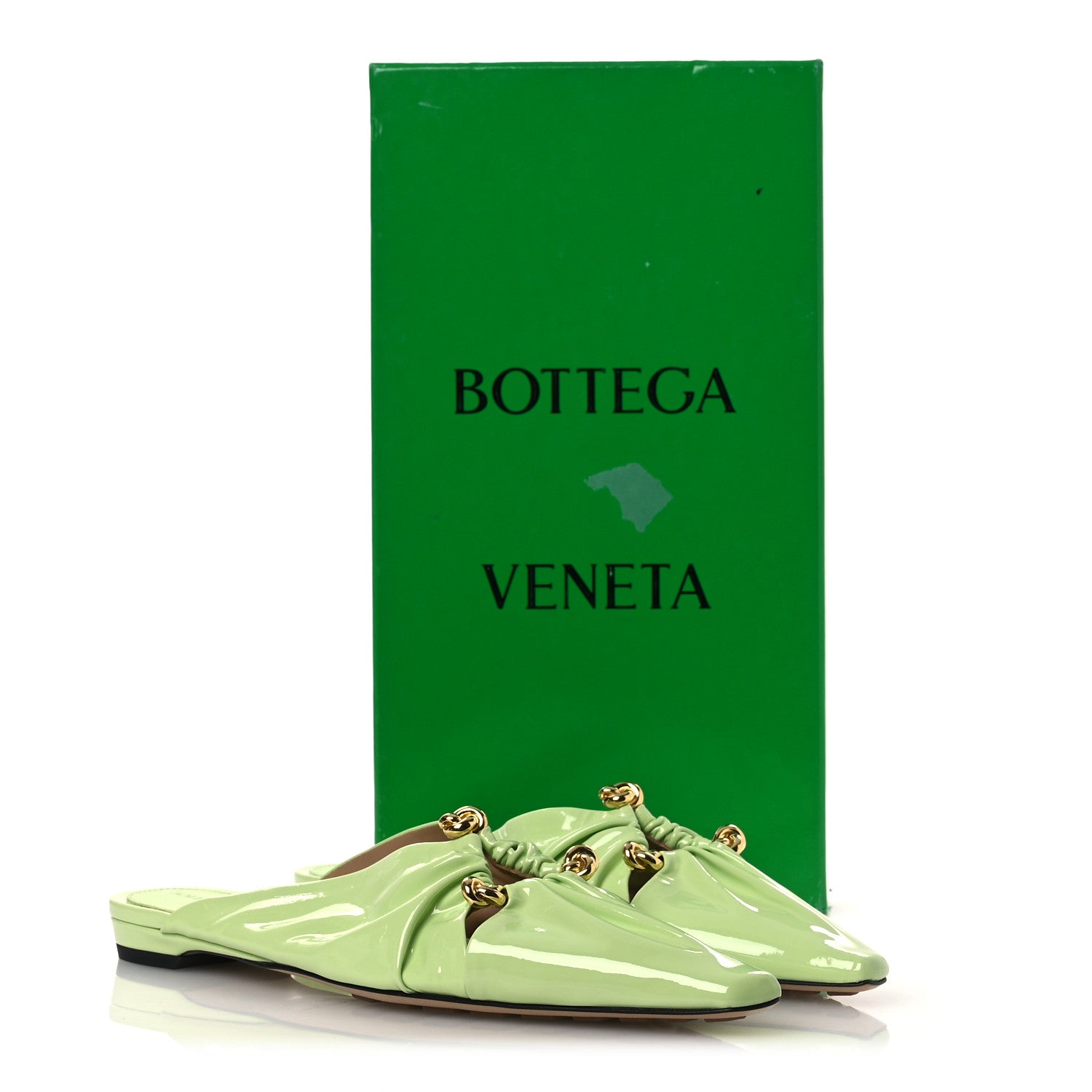 Bottega Veneta Patent Bunnie Flats 38 Fennel 1794263 – FASHIONPHILE