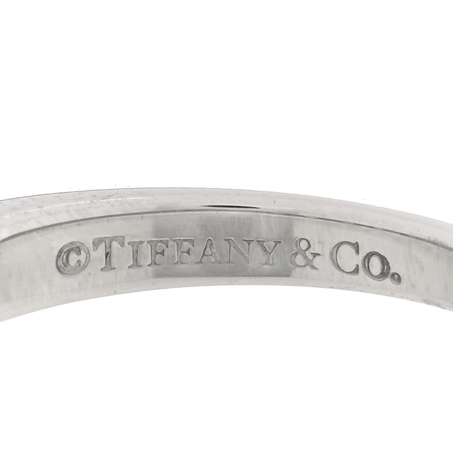 Tiffany Platinum Diamond Pink Sapphire 3mm Embrace Half Circle Ring 50 5.5 4 of 5