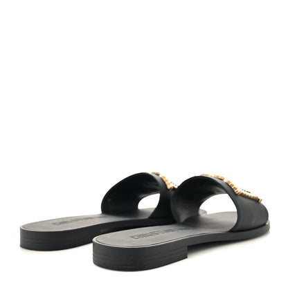 Christian Dior Matte Calfskin Pearl Dio(r)evolution Slide Sandals 40 Black 4 of 8