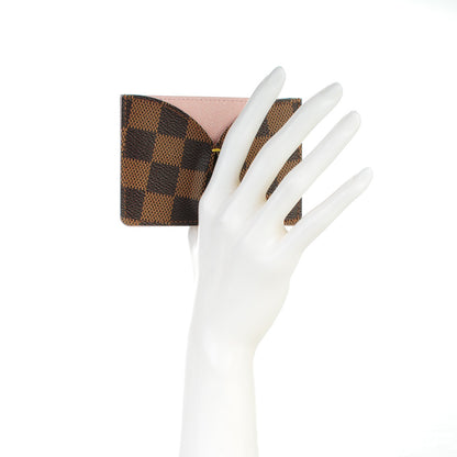 Louis Vuitton Damier Ebene Caissa Card Holder Rose Ballerine 2 of 7