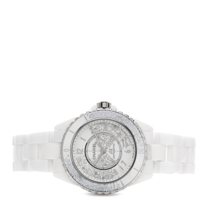 Chanel Stainless Steel Ceramic Diamond 38mm J12 Limited Edition Automatic Watch White 2 of 5
