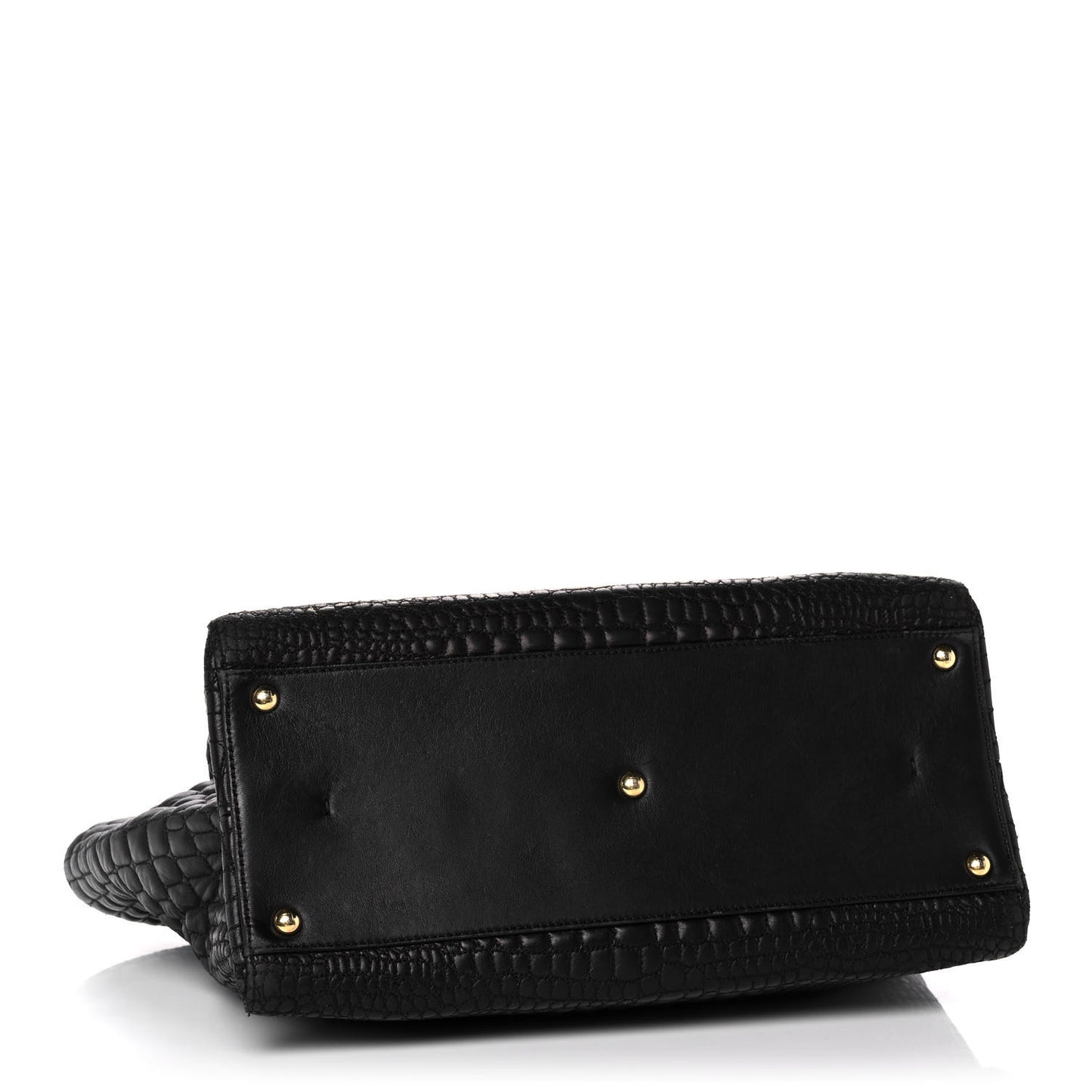 Nappa Crocodile Trapuntata Large 3Jours Tote Black