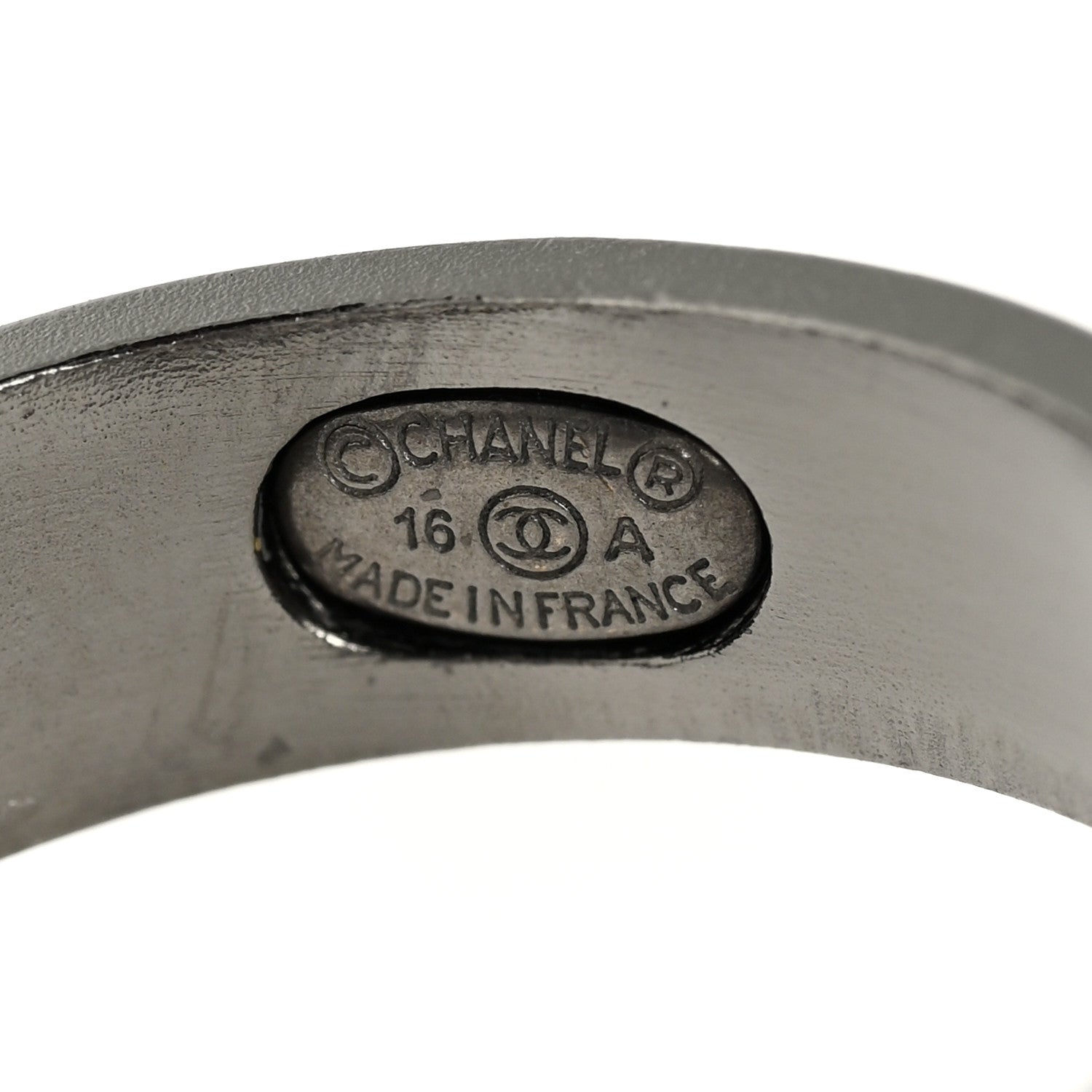 Chanel Crystal Pearl CC Ring 7 Silver 4 of 5