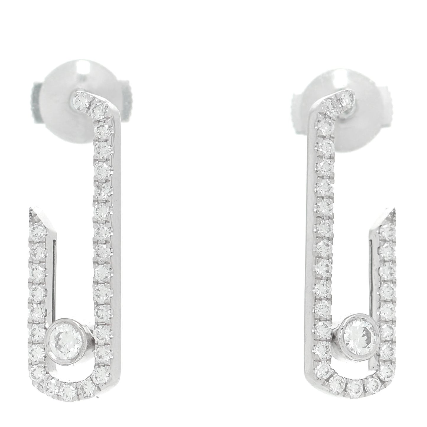 X GIGI HADID 18K White Gold Diamond Move Addiction Earrings