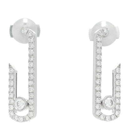Messika X GIGI HADID 18K White Gold Diamond Move Addiction Earrings 1 of 5