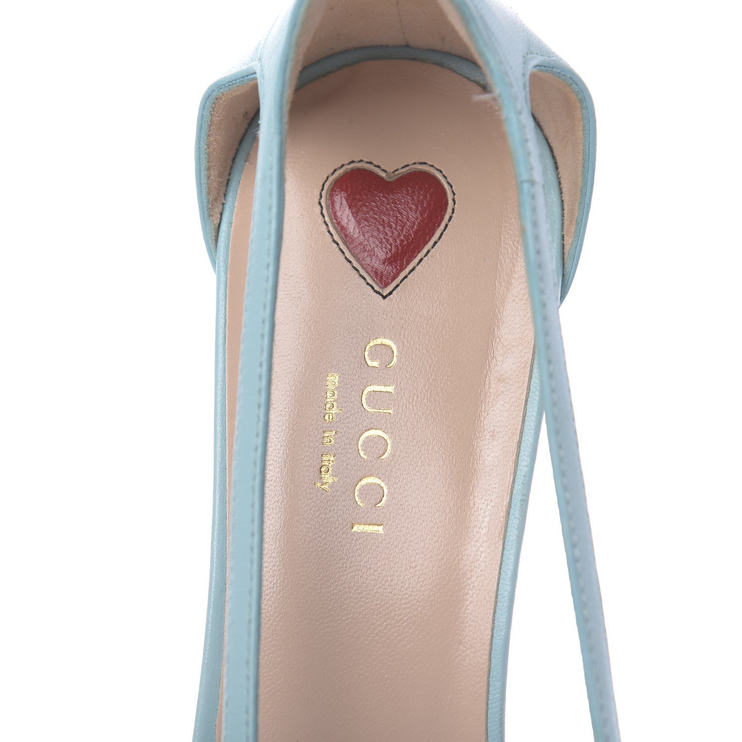 Gucci Malaga Kid Unia Cherry Pumps 38.5 New Acquamarine Emerald Cocoa 6 of 12