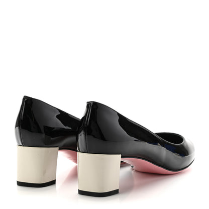 Fendi Patent Block Heel Pumps 41 Black 4 of 9
