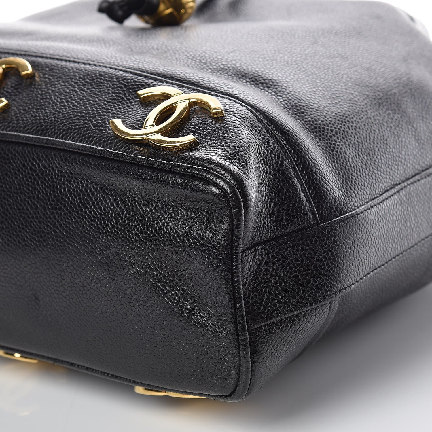 Chanel Caviar CC Drawstring Shoulder Bag Black 12 of 12
