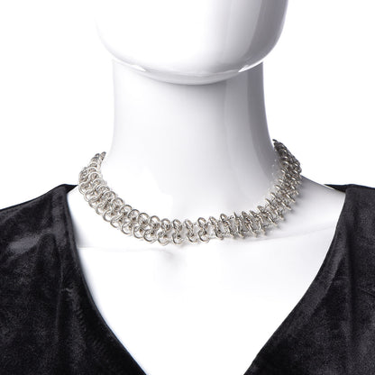 David Yurman Sterling Silver 18K Yellow Gold Atlas Chain Mail Necklace 2 of 5