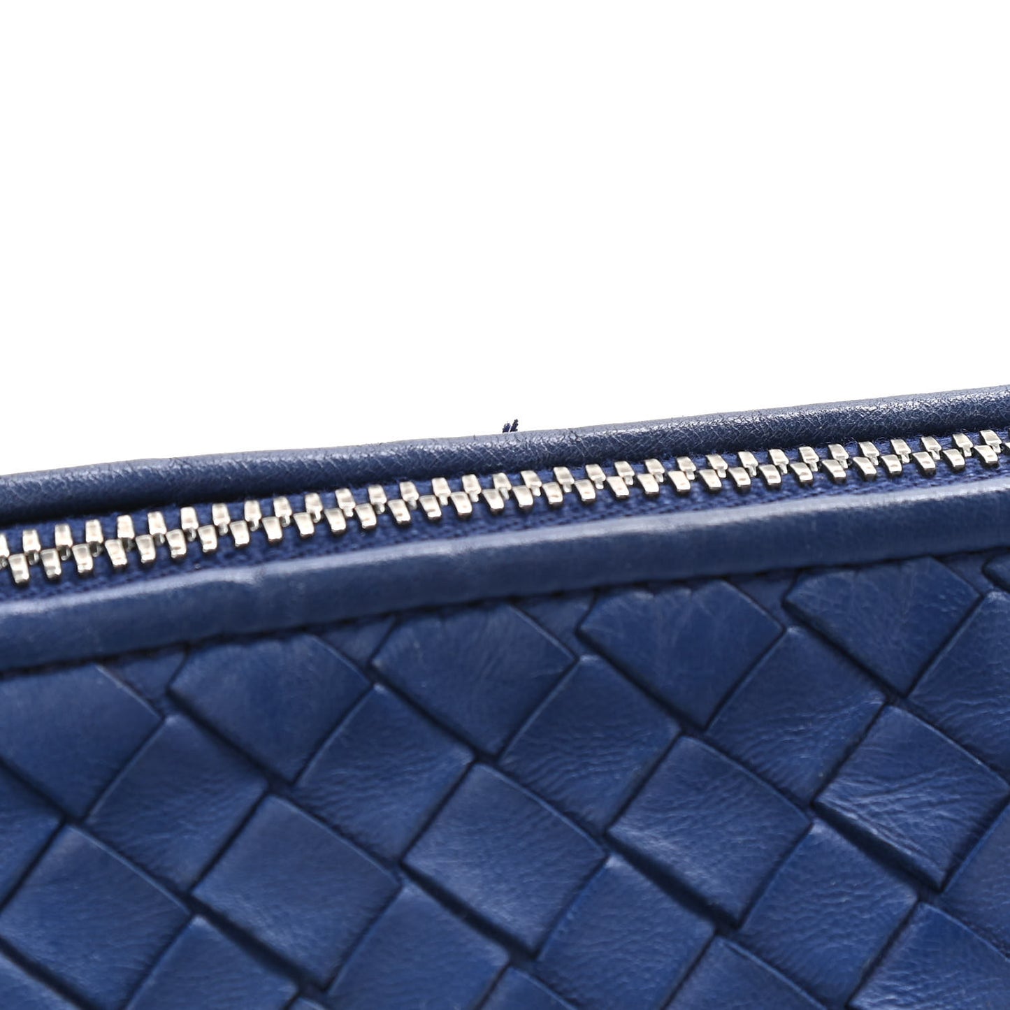 Nappa Intrecciato Nodini Crossbody Messenger Blue