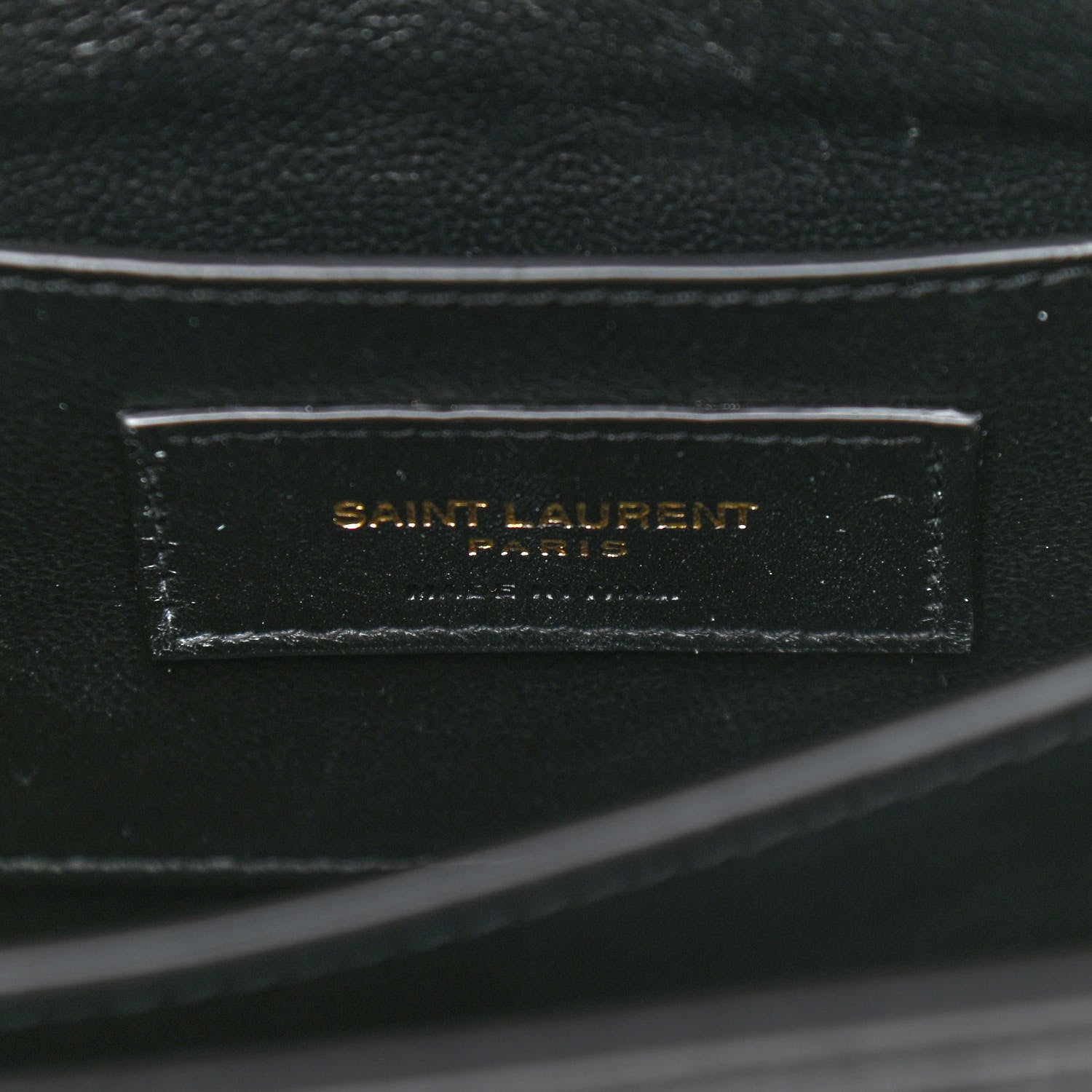 Saint Laurent Calfskin Crocodile Embossed Mini Classic Monogram Cassandra Top Handle Black 8 of 11