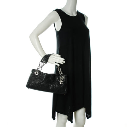 Christian Dior Lambskin Cannage Soft East West Tote Black 2 of 7