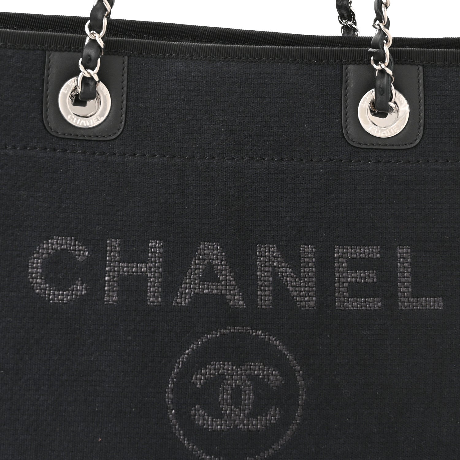 Chanel Mixed Fibers Small Deauville Tote Black 8 of 10