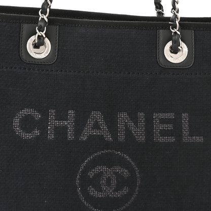 Chanel Mixed Fibers Small Deauville Tote Black 8 of 10