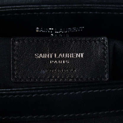 Saint Laurent Calfskin Y Quilted Monogram Toy Loulou Crossbody Bag Black 8 of 14