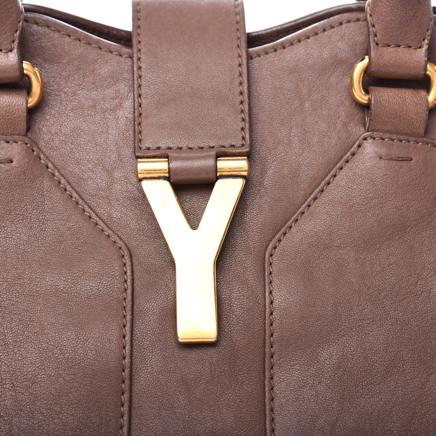 Saint Laurent Sheepskin Medium Cabas ChYc Taupe 10 of 11