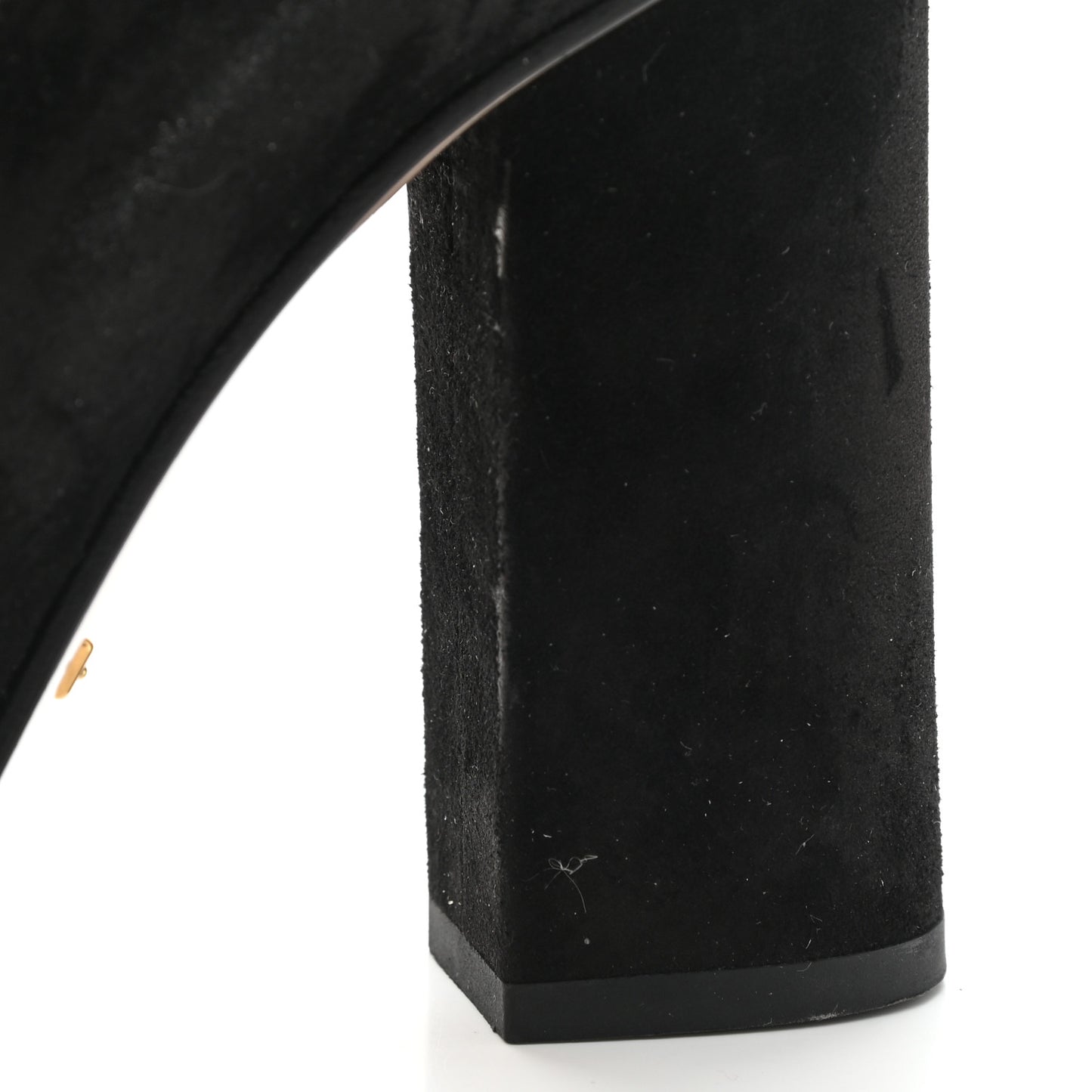 Kid Scamosciato GG Marmont Fringe 105mm Loafer Pumps 36 Black