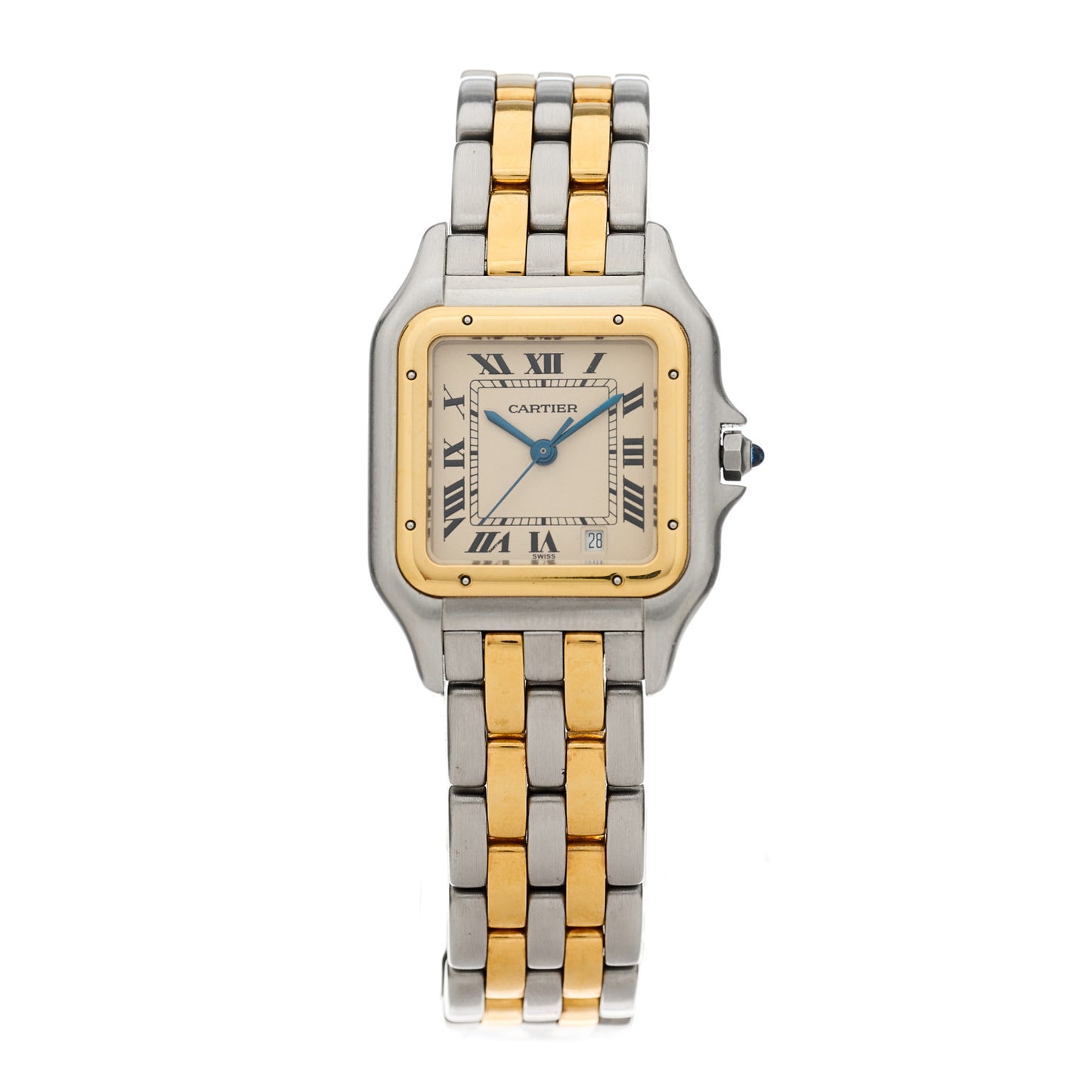 Stainless Steel 18K Yellow Gold 27mm Panthere Quartz Watch