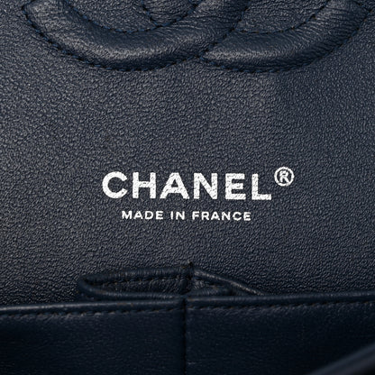 Chanel Patent Chevron Quilted Medium Double Flap Navy 6 of 10