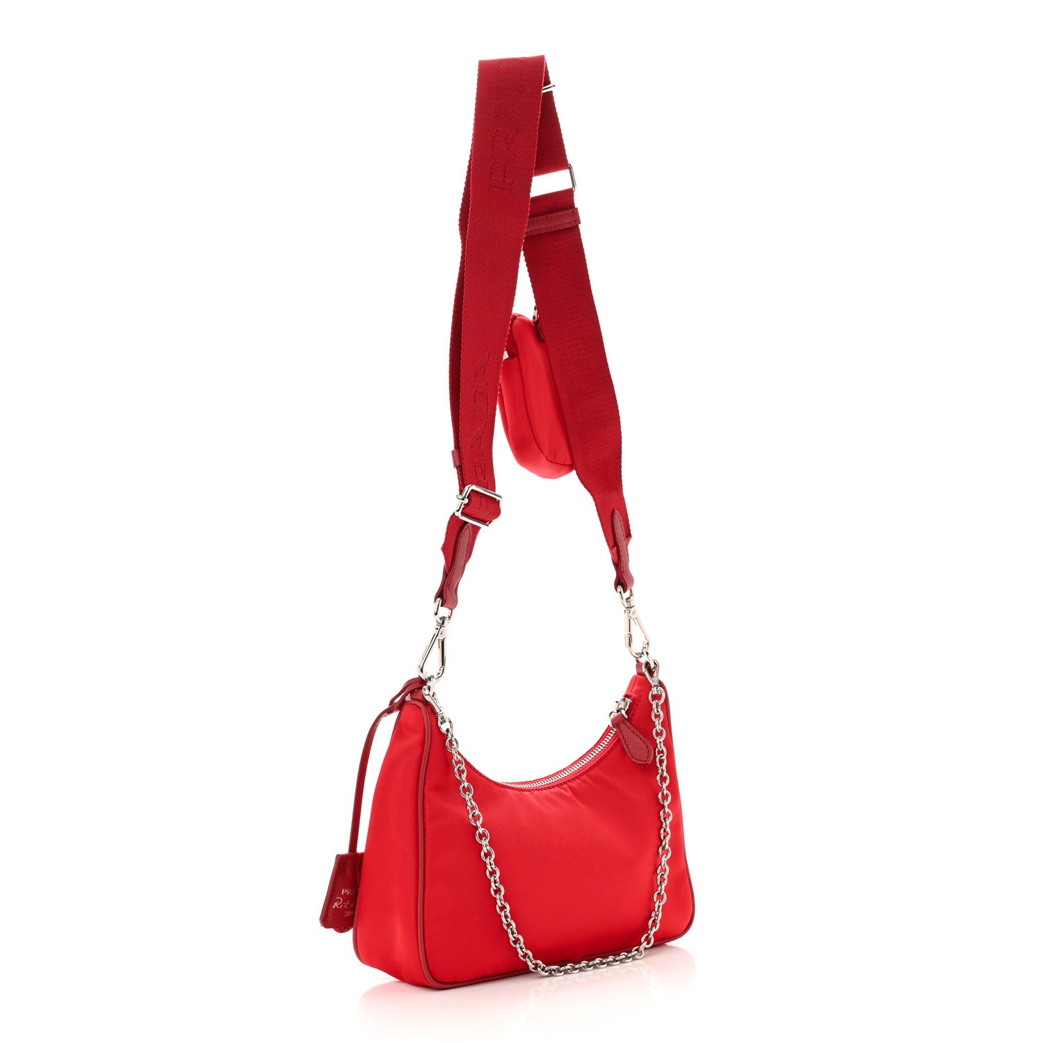 Prada Nylon Re-Edition 2005 Shoulder Bag Rosso 3 of 11