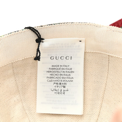 Gucci GG Supreme Flora Claudia Baseball Hat 58 L Red 9 of 10