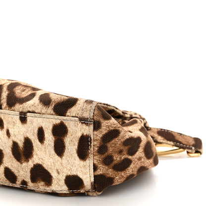 Dolce & Gabbana Canvas Leopard Print Miss Sicily Satchel Naturale 8 of 10