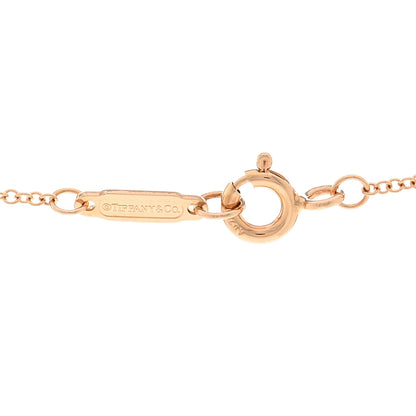 Tiffany 18K Rose Gold Pink Sapphire Mini Victoria Key Pendant Necklace 4 of 5