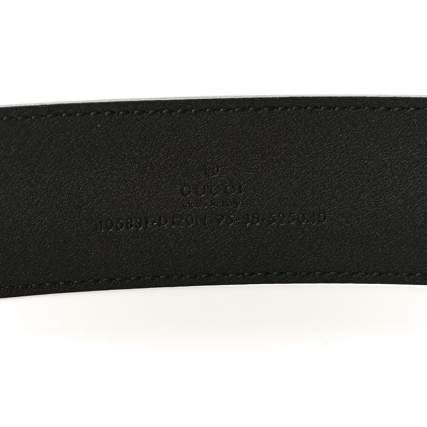 Textured Dollar Calfskin Nickel Double G 40mm Belt 95 38 Black