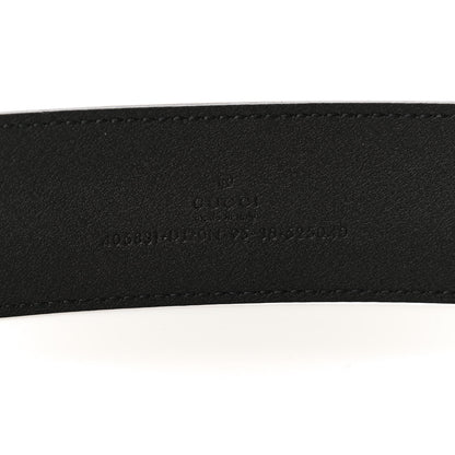 Gucci Textured Dollar Calfskin Nickel Double G 40mm Belt 95 38 Black 3 of 5