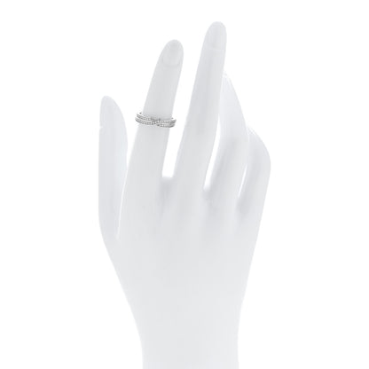 Harry Winston Platinum Diamond Tryst Two Row Pave Ring 2 of 6