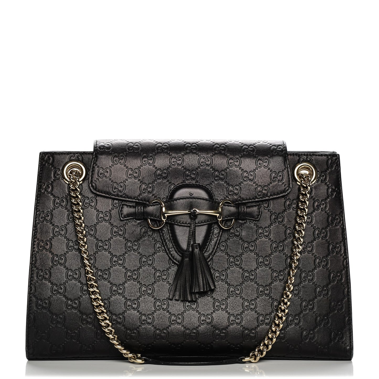 Guccissima Large Emily Chain Shoulder Bag Black
