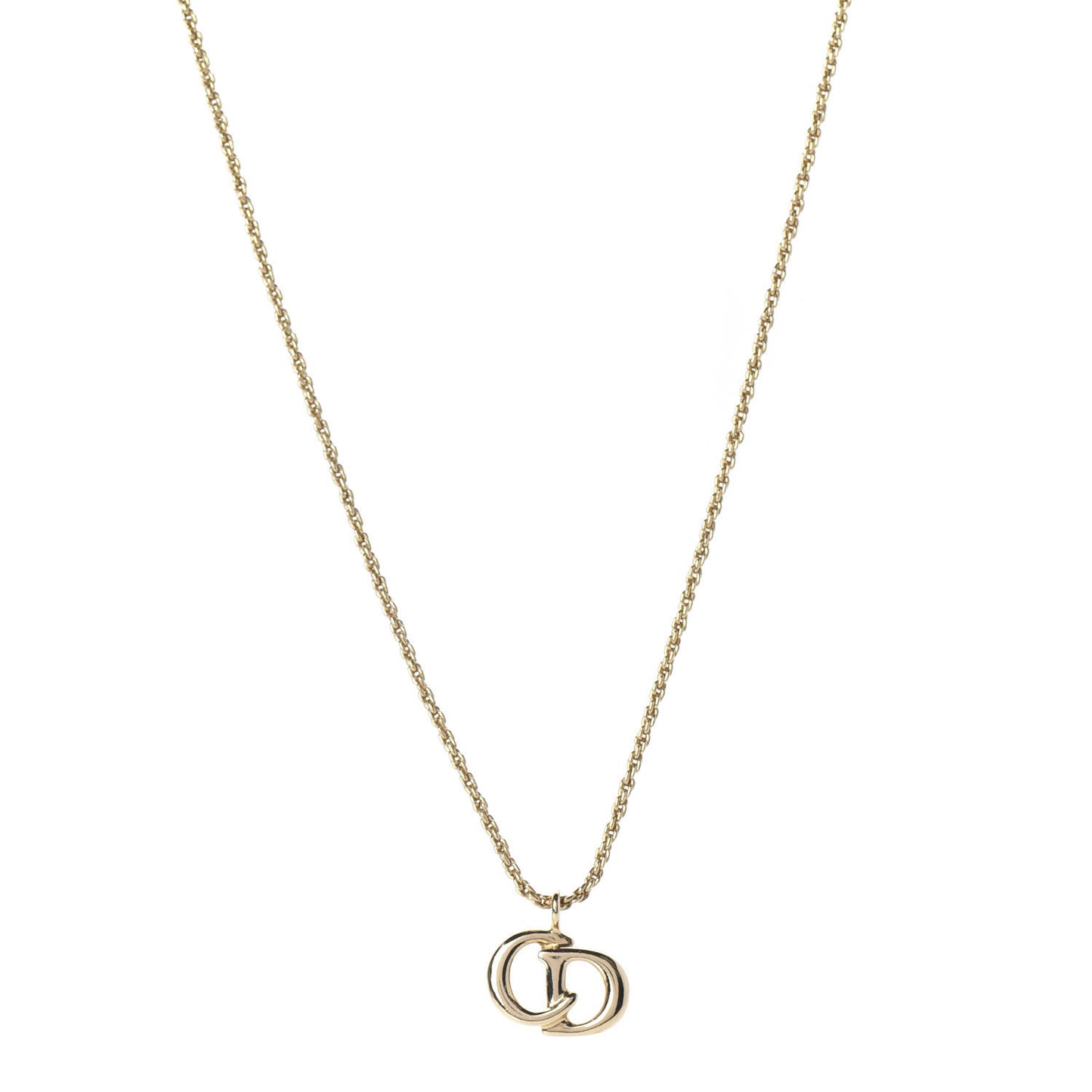 Metal Logo Necklace Gold