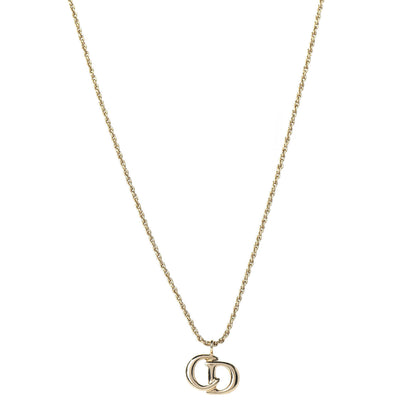Christian Dior Metal Logo Necklace Gold 1 of 6