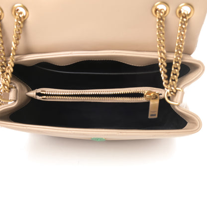 Saint Laurent Calfskin Y Quilted Monogram Small Loulou Chain Satchel Dark Beige 5 of 10