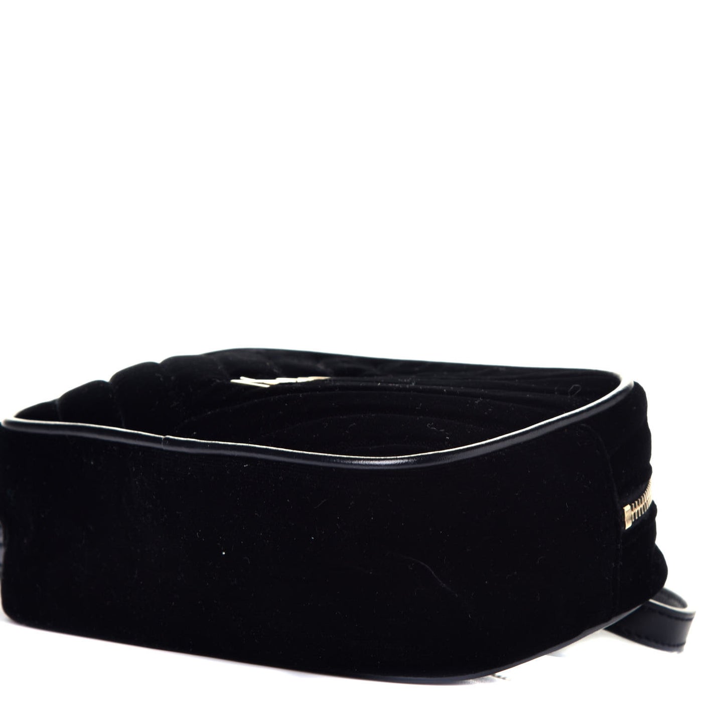 Velour Matelasse Monogram Lou Belt Bag Black
