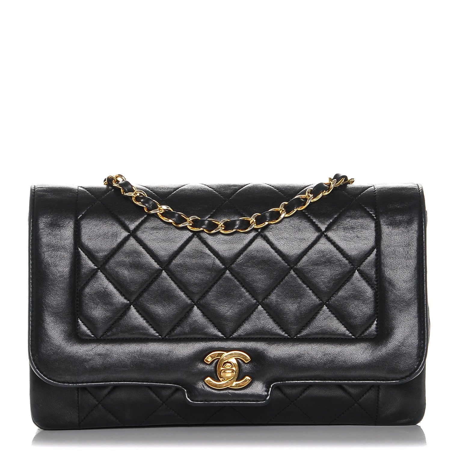 Chanel Lambskin Quilted Medium Single Flap Black 1 of 7