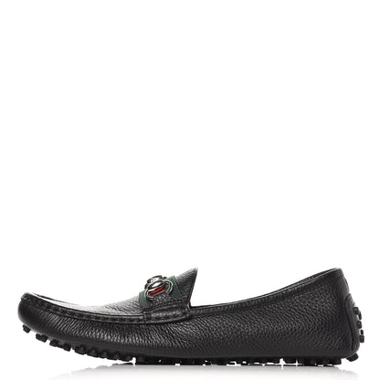 Gucci Calfskin Horsebit Web Driver Loafers 36.5 Black 1 of 8