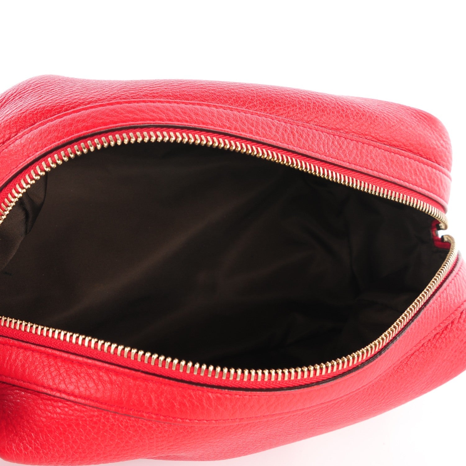 Gucci Pebbled Calfskin Large Soho Cosmetic Case Red 7 of 7