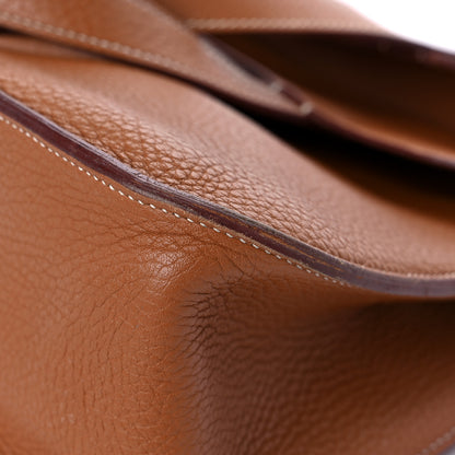 Hermes Taurillon Clemence Halzan 31 Gold 7 of 15