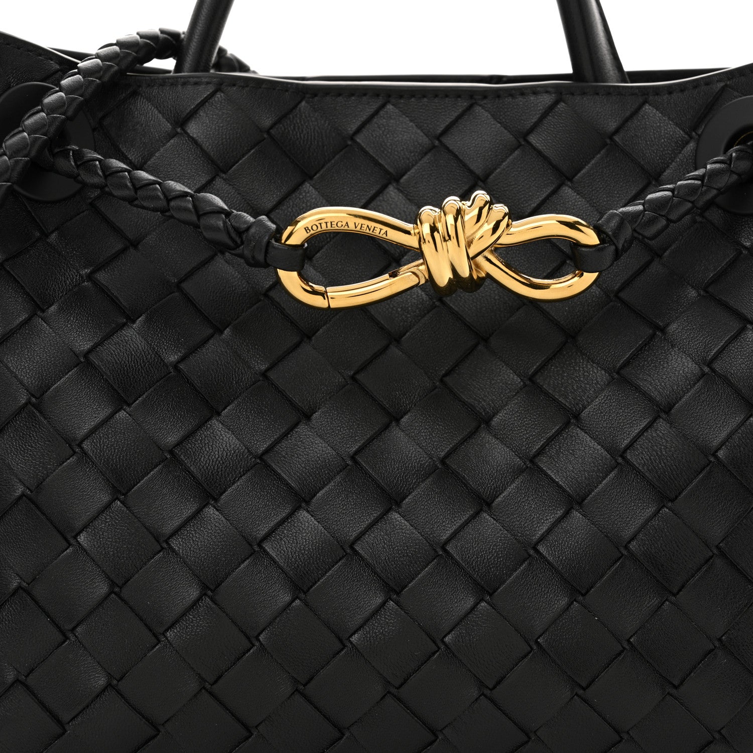 Bottega Veneta Nappa Intrecciato Small Andiamo Shoulder Bag Black 7 of 9
