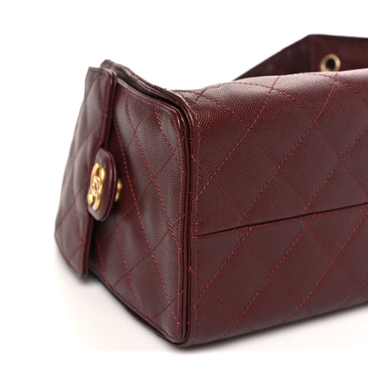 Chanel Caviar Quilted Small Chanel 25 Handbag Burgundy 9 of 12