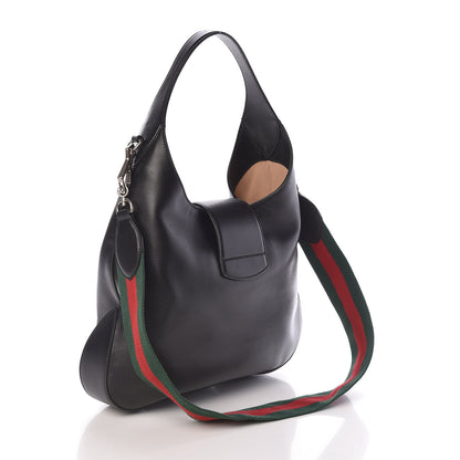 Gucci Calfskin Web Stripe Medium Dionysus Hobo Black 3 of 10
