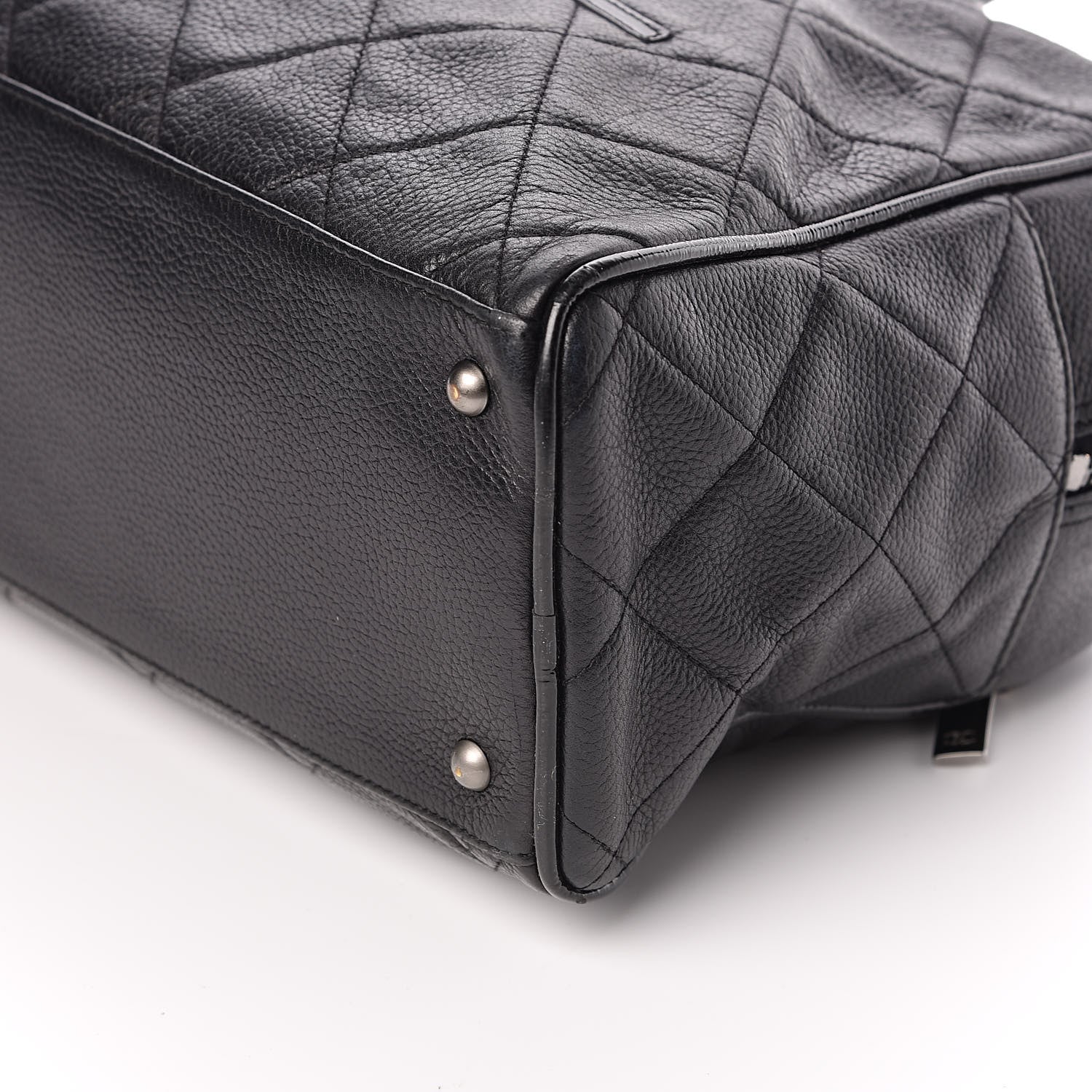 Chanel Caviar Patent Quilted Large Bowler Black 9 of 10