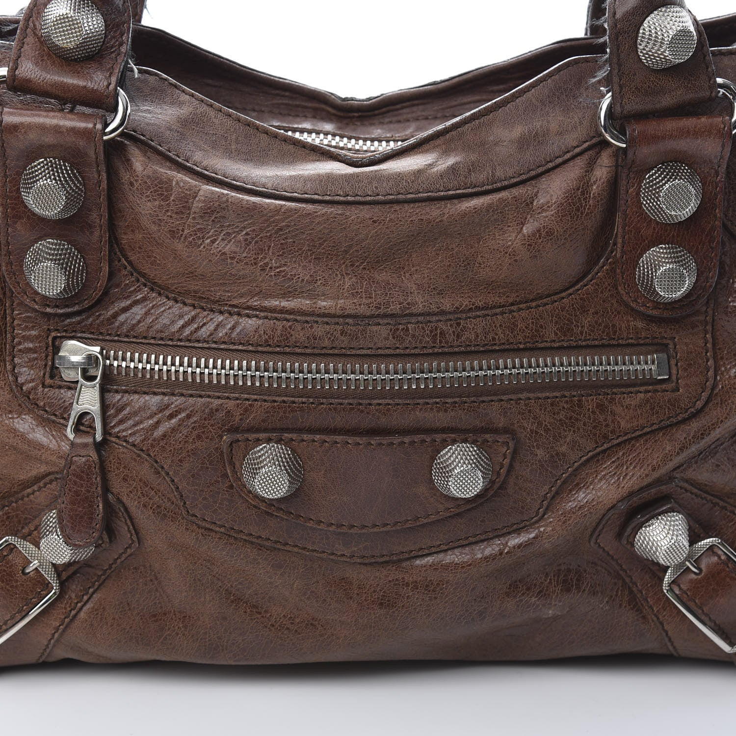 Balenciaga Agneau Giant 21 Silver Hardware City Chataigne 8 of 19