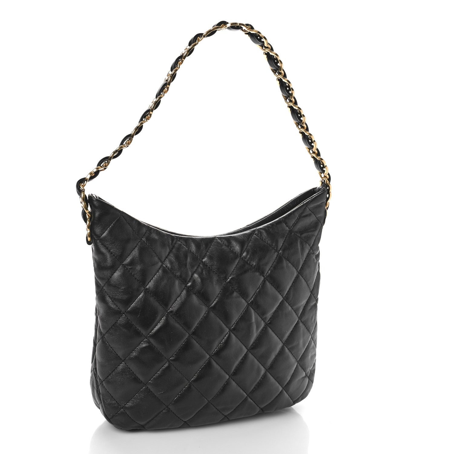 Chanel Lambskin Quilted Large CC Links Hobo Black 3 of 9